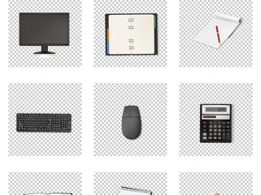 高效設計之選 辦公用品系列AI矢量素材，助力商務與生活美學